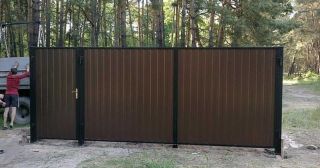 Купить распашные ворота из профнастила Слободской, цена от 2724 руб.